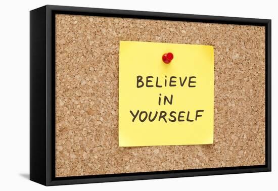 Sticky Believe In Yourself-Ivelin Radkov-Framed Stretched Canvas