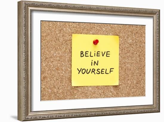 Sticky Believe In Yourself-Ivelin Radkov-Framed Art Print