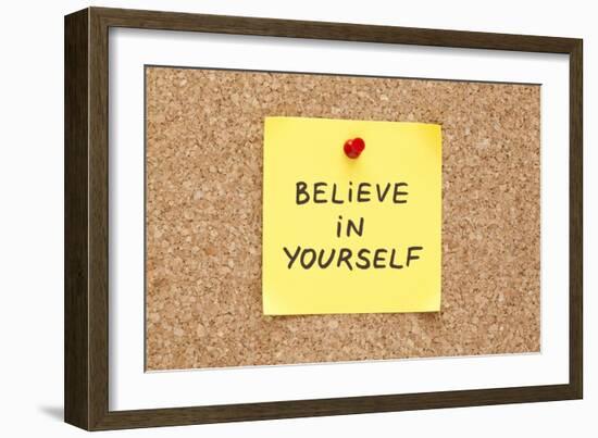 Sticky Believe In Yourself-Ivelin Radkov-Framed Art Print