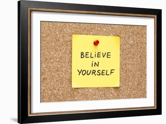 Sticky Believe In Yourself-Ivelin Radkov-Framed Art Print