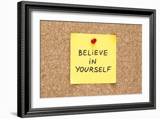 Sticky Believe In Yourself-Ivelin Radkov-Framed Art Print