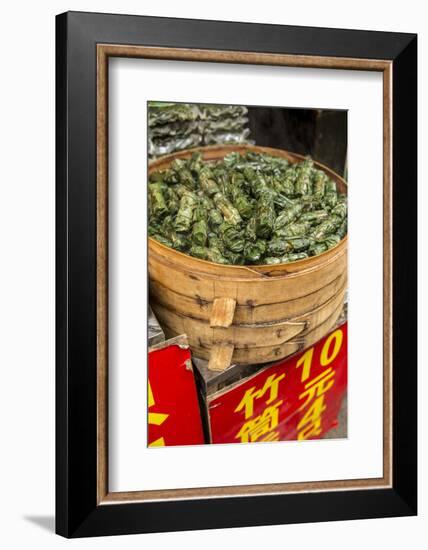 Sticky Rice in Bamboo Leaf, Qibao, Shanghai, China-Jon Arnold-Framed Photographic Print