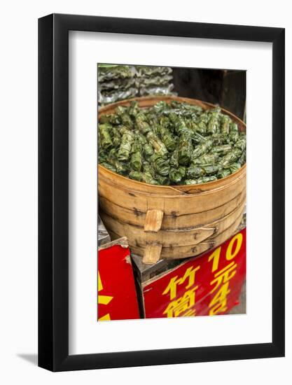 Sticky Rice in Bamboo Leaf, Qibao, Shanghai, China-Jon Arnold-Framed Photographic Print