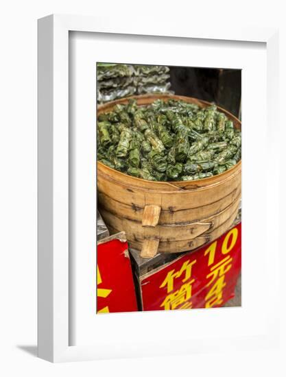 Sticky Rice in Bamboo Leaf, Qibao, Shanghai, China-Jon Arnold-Framed Photographic Print