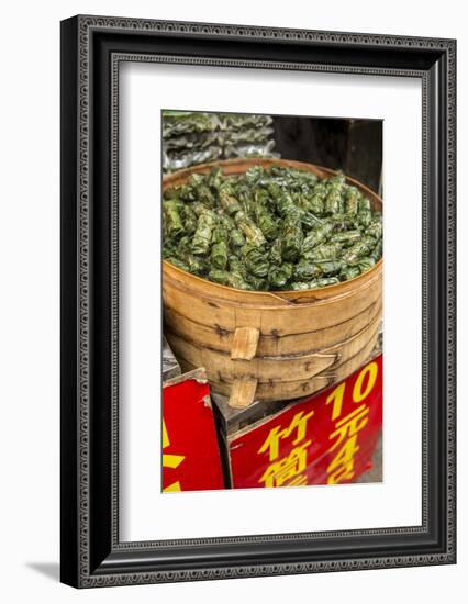 Sticky Rice in Bamboo Leaf, Qibao, Shanghai, China-Jon Arnold-Framed Photographic Print