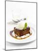 Sticky Toffee Pudding with Vanilla Ice Cream-Ian Garlick-Mounted Photographic Print