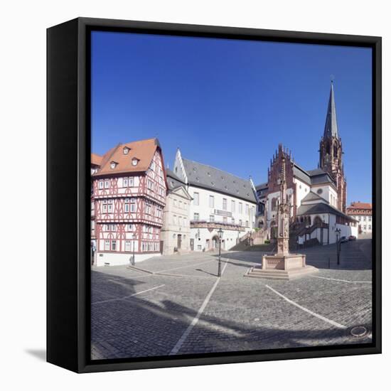 Stiftsplatz Square with Stiftsmuseum, Bavaria-Markus Lange-Framed Premier Image Canvas
