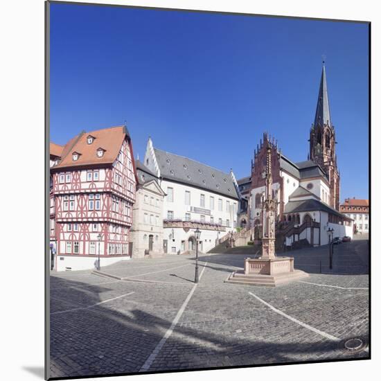 Stiftsplatz Square with Stiftsmuseum, Bavaria-Markus Lange-Mounted Photographic Print