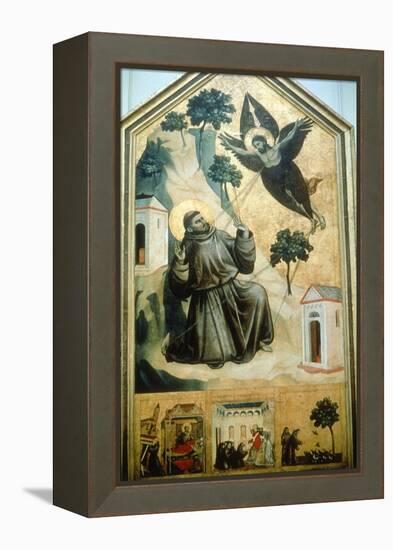 Stigmatisation of St Francis' 1300-Giotto-Framed Premier Image Canvas