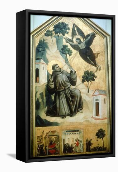 Stigmatisation of St Francis' 1300-Giotto-Framed Premier Image Canvas