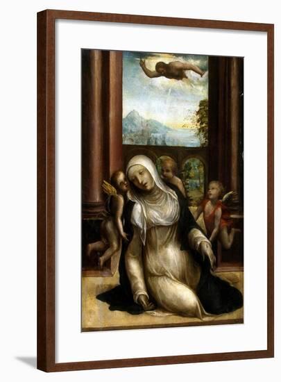 Stigmatization and Faint of Saint Catherine of Siena-Sodoma-Framed Giclee Print
