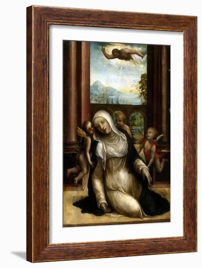 Stigmatization and Faint of Saint Catherine of Siena-Sodoma-Framed Giclee Print