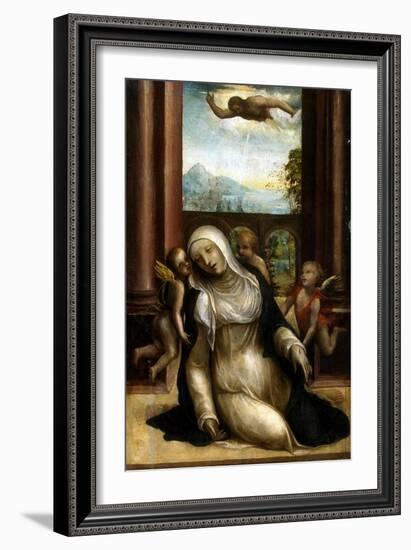 Stigmatization and Faint of Saint Catherine of Siena-Sodoma-Framed Giclee Print