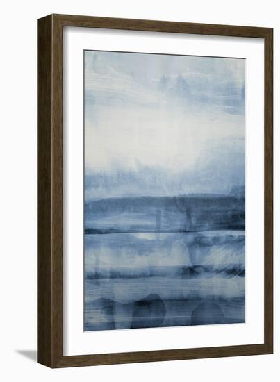 Still Blue Land-null-Framed Art Print