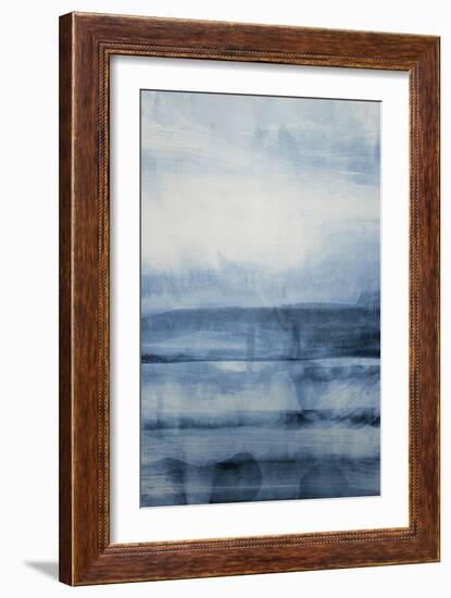 Still Blue Land-null-Framed Art Print