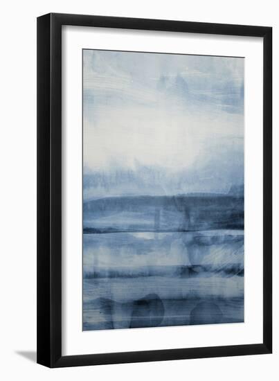 Still Blue Land-null-Framed Art Print