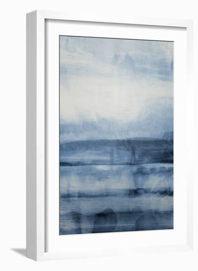 Still Blue Land-null-Framed Art Print