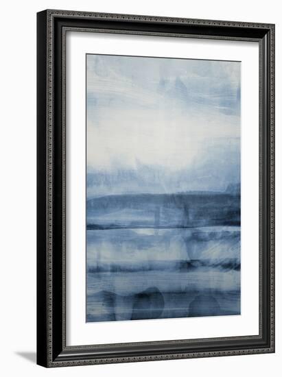 Still Blue Land-null-Framed Art Print