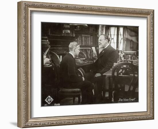 Still from the Film "The Blue Angel" with Emil Jannings and Rolf Mueller, 1930-German photographer-Framed Photographic Print