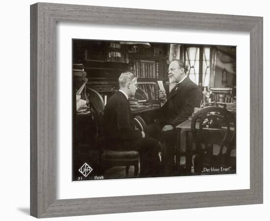 Still from the Film "The Blue Angel" with Emil Jannings and Rolf Mueller, 1930-German photographer-Framed Photographic Print