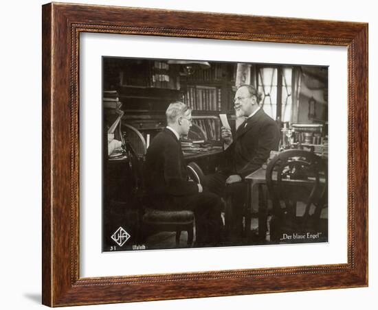 Still from the Film "The Blue Angel" with Emil Jannings and Rolf Mueller, 1930-German photographer-Framed Photographic Print