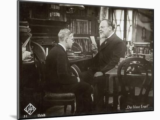 Still from the Film "The Blue Angel" with Emil Jannings and Rolf Mueller, 1930-German photographer-Mounted Photographic Print