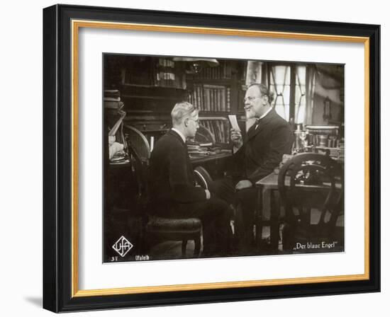 Still from the Film "The Blue Angel" with Emil Jannings and Rolf Mueller, 1930-German photographer-Framed Photographic Print