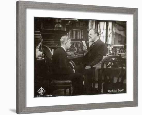 Still from the Film "The Blue Angel" with Emil Jannings and Rolf Mueller, 1930-German photographer-Framed Photographic Print