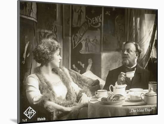 Still from the Film "The Blue Angel" with Marlene Dietrich and Emil Jannings, 1930-German photographer-Mounted Photographic Print