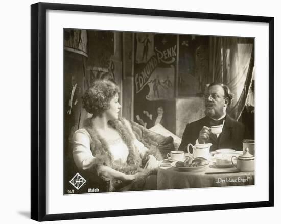 Still from the Film "The Blue Angel" with Marlene Dietrich and Emil Jannings, 1930-German photographer-Framed Photographic Print