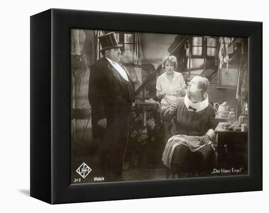 Still from the Film "The Blue Angel" with Marlene Dietrich, Kurt Gerron and Emil Jannings, 1930-German photographer-Framed Premier Image Canvas