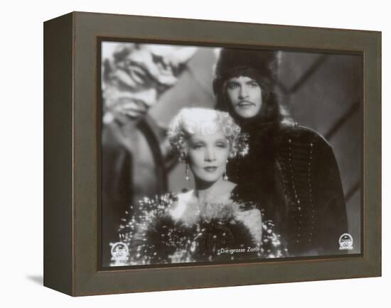 Still from the Film "The Scarlet Empress" with Marlene Dietrich and John Lodge, 1934-German photographer-Framed Premier Image Canvas