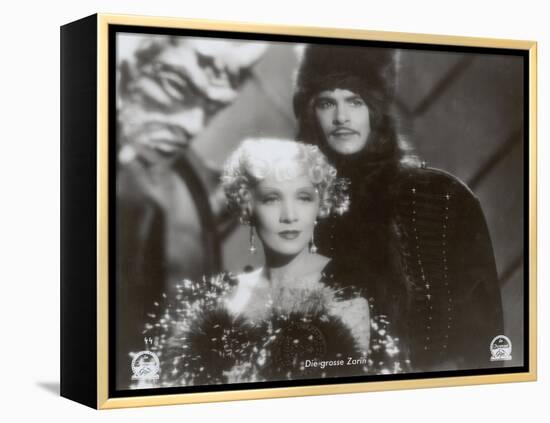 Still from the Film "The Scarlet Empress" with Marlene Dietrich and John Lodge, 1934-German photographer-Framed Premier Image Canvas