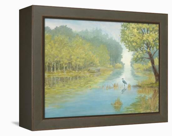 Still Heron Landscape-Arnie Fisk-Framed Stretched Canvas