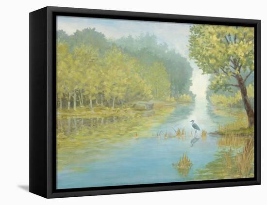 Still Heron Landscape-Arnie Fisk-Framed Stretched Canvas