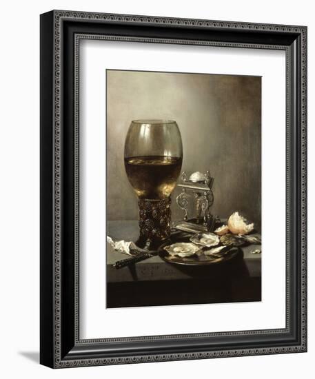 Still Life, 1643, by Pieter Claesz, 1597-1660, Netherlands, Dutch painting,-Pieter Claesz-Framed Art Print