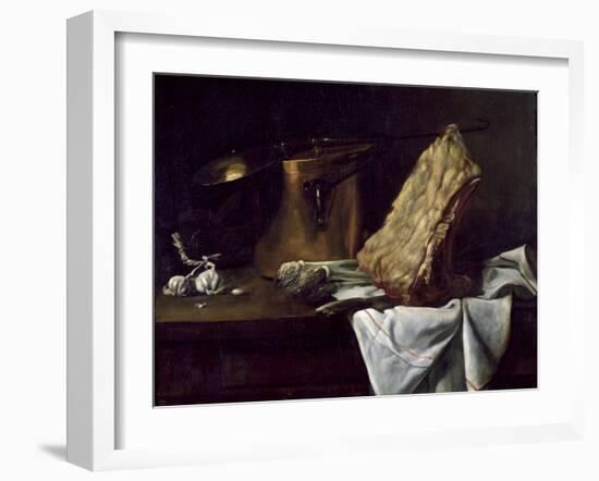 Still Life, 1858 (Oil on Canvas)-Francois Bonvin-Framed Giclee Print