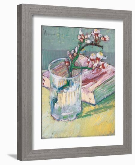 Still Life, a Flowering Almond Branch, 1888-Vincent van Gogh-Framed Premium Giclee Print