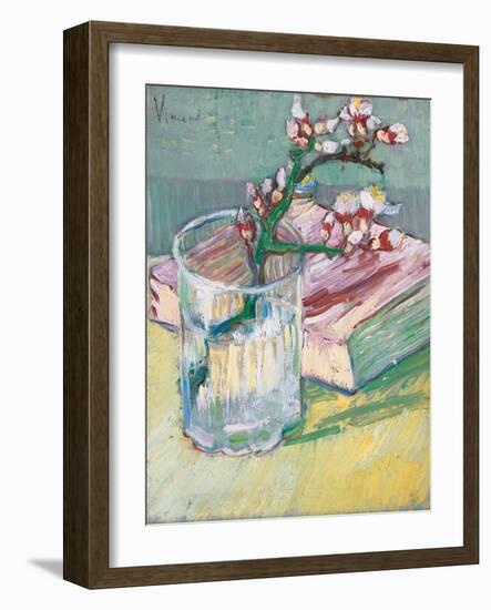 Still Life, a Flowering Almond Branch, 1888-Vincent van Gogh-Framed Premium Giclee Print