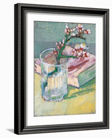 Still Life, a Flowering Almond Branch, 1888-Vincent van Gogh-Framed Premium Giclee Print