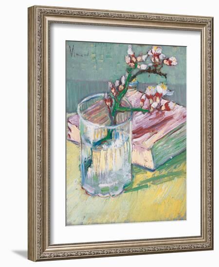 Still Life, a Flowering Almond Branch, 1888-Vincent van Gogh-Framed Giclee Print