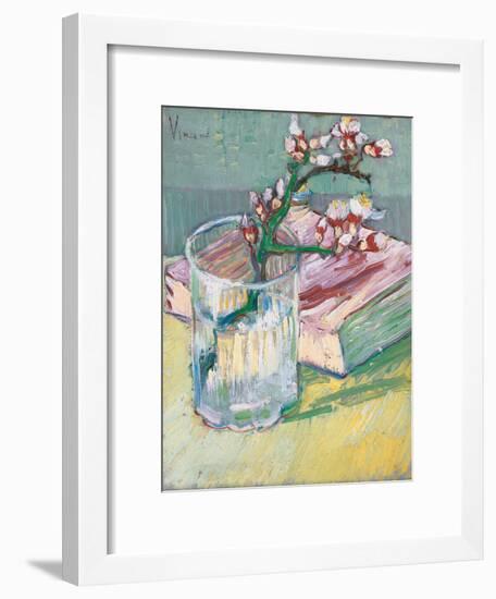 Still Life, a Flowering Almond Branch, 1888-Vincent van Gogh-Framed Giclee Print