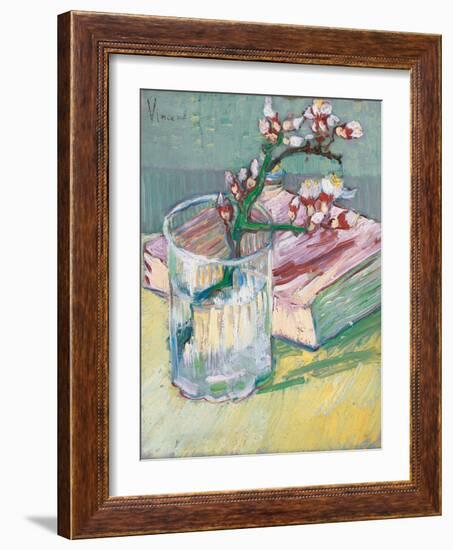 Still Life, a Flowering Almond Branch, 1888-Vincent van Gogh-Framed Giclee Print