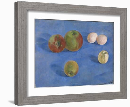 Still Life. Apples and Eggs, 1921-Kuzma Sergeyevich Petrov-Vodkin-Framed Giclee Print