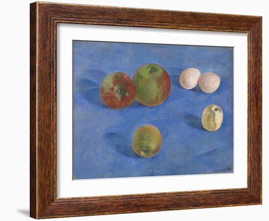 Still Life. Apples and Eggs, 1921-Kuzma Sergeyevich Petrov-Vodkin-Framed Giclee Print