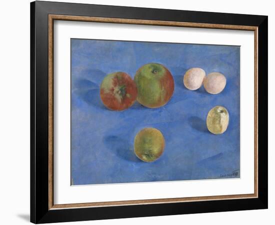 Still Life. Apples and Eggs, 1921-Kuzma Sergeyevich Petrov-Vodkin-Framed Giclee Print