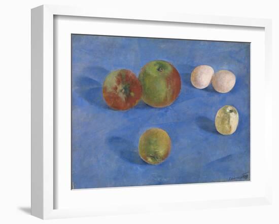 Still Life. Apples and Eggs, 1921-Kuzma Sergeyevich Petrov-Vodkin-Framed Giclee Print