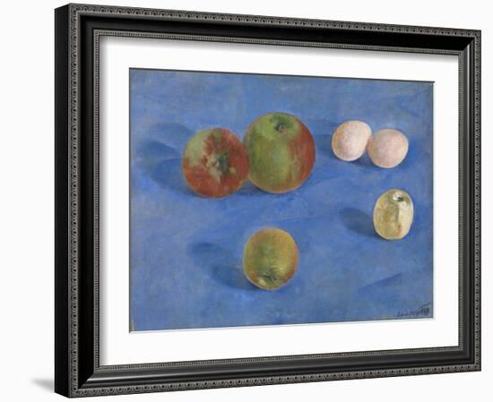 Still Life. Apples and Eggs, 1921-Kuzma Sergeyevich Petrov-Vodkin-Framed Giclee Print