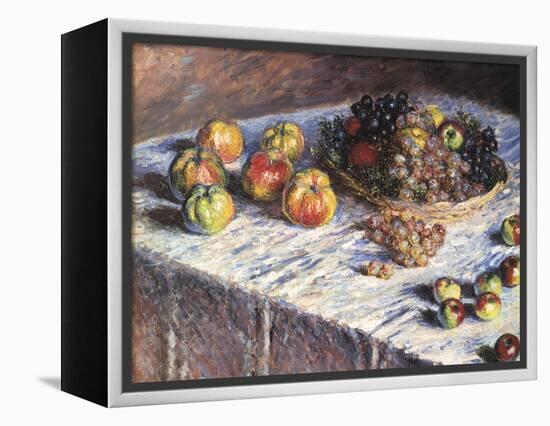 Still-Life: Apples and Grapes, 1880-Claude Monet-Framed Premier Image Canvas