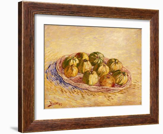 Still Life, Basket of Apples, Autumn 1887-Vincent van Gogh-Framed Giclee Print